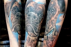 Hunde Portrait Tattoo von Good Times Tattoo Philippsthal