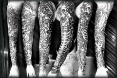 Fullsleeve Skull Skelett Tattoo von Good Times Tattoo Philippsthal