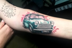 Mini Cooper Tattoo von Good Times Tattoo Philippsthal